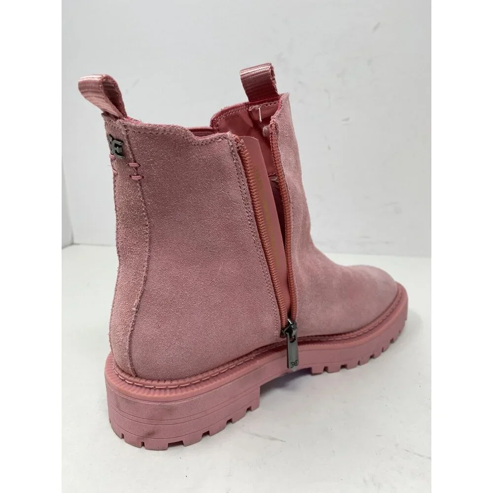 Sam Edelman Girls sz 4 Pink Laguna Chelsea Lug Sole Boots